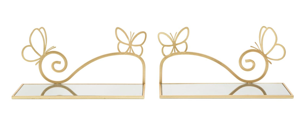 Mauro Ferretti Comodino Mensola Butterfly Coppia 41,5 x 18 x 21 cm