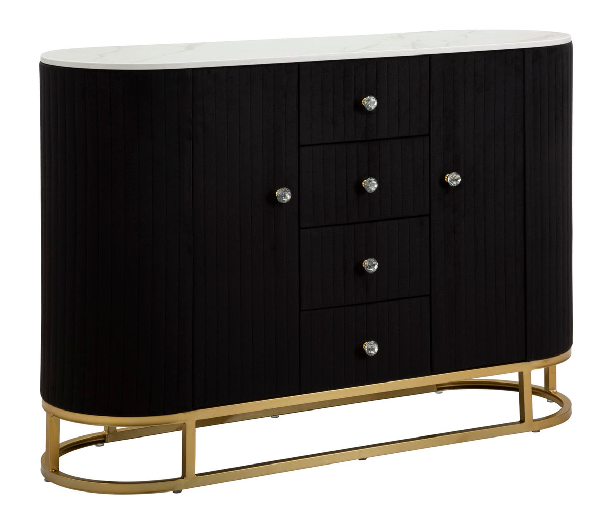 Mauro Ferretti Mobile Montpellier Nero 120 x 40 x 85 cm