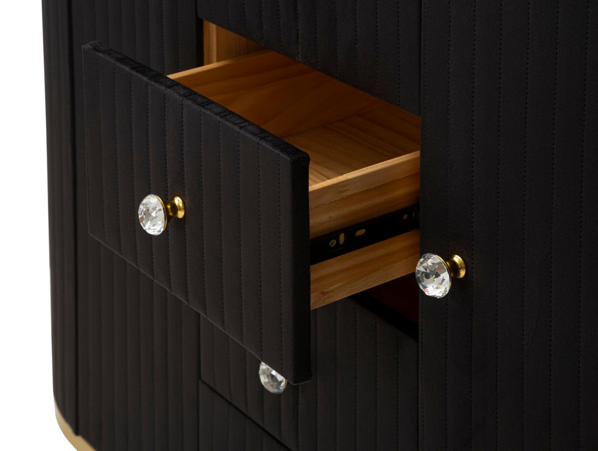 Mauro Ferretti Mobile Montpellier Nero 120 x 40 x 85 cm