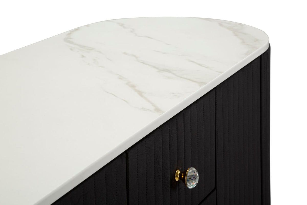 Mauro Ferretti Mobile Montpellier Nero 120 x 40 x 85 cm
