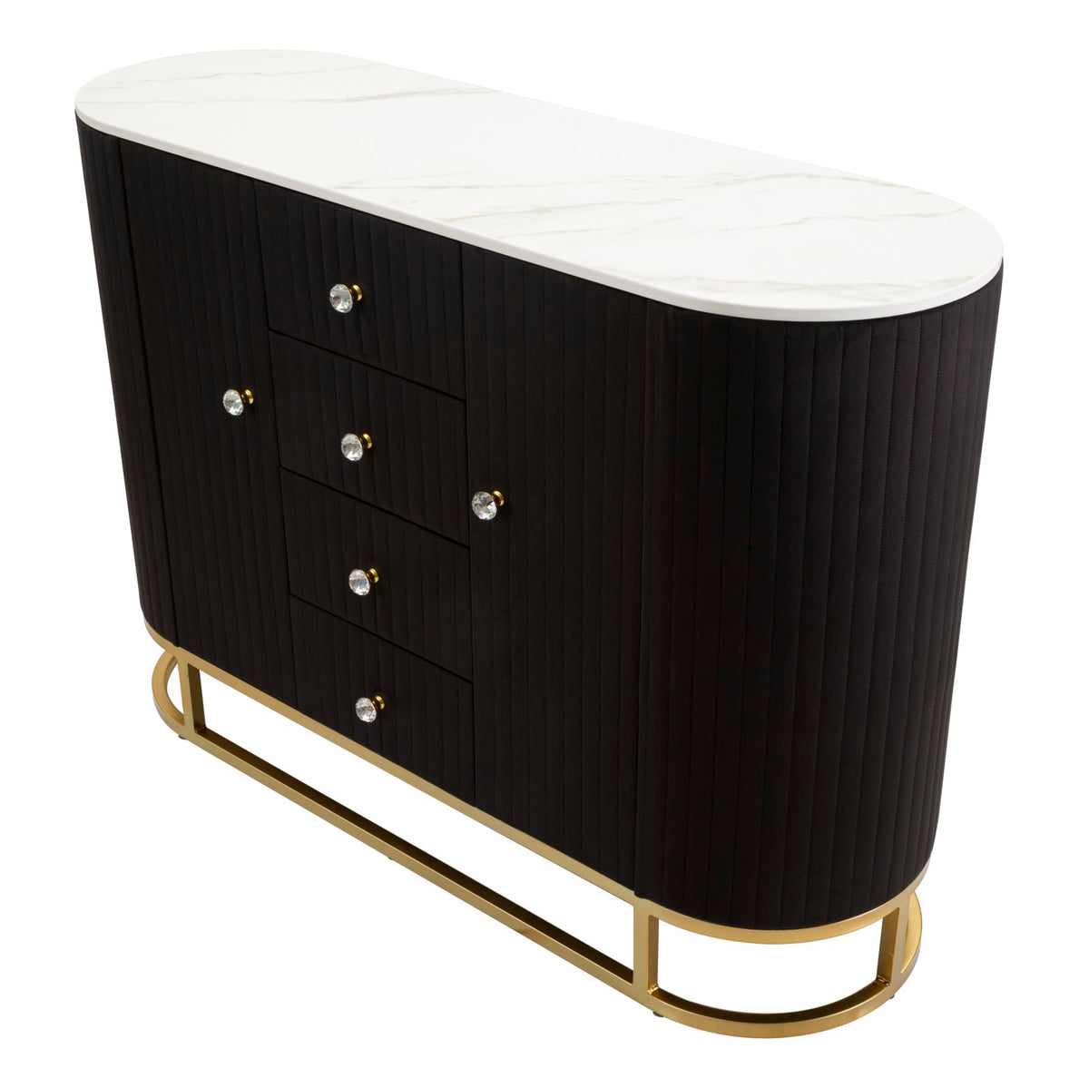 Mauro Ferretti Mobile Montpellier Nero 120 x 40 x 85 cm