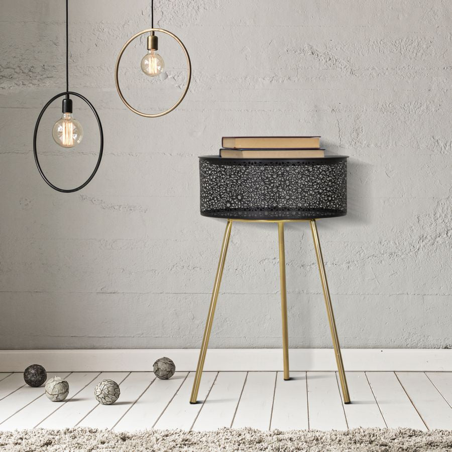 Mauro Ferretti Tavolinetto Blacky Ø 40 x 65 cm
