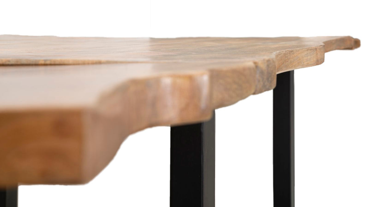 Mauro Ferretti Tavolo da Pranzo Edge All. 180 x 90 x 77-lunghezza Totale 280 cm (legno di Mango)