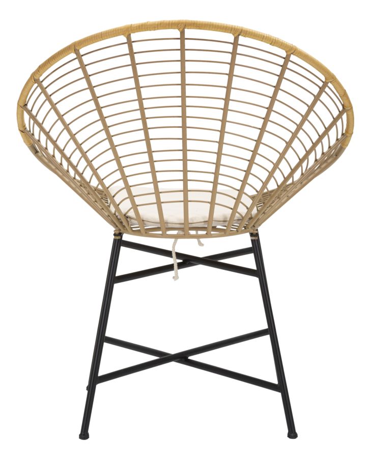Mauro Ferretti Sedia Panama Grid con Cuscino 72 x 56,5 x 88 cm