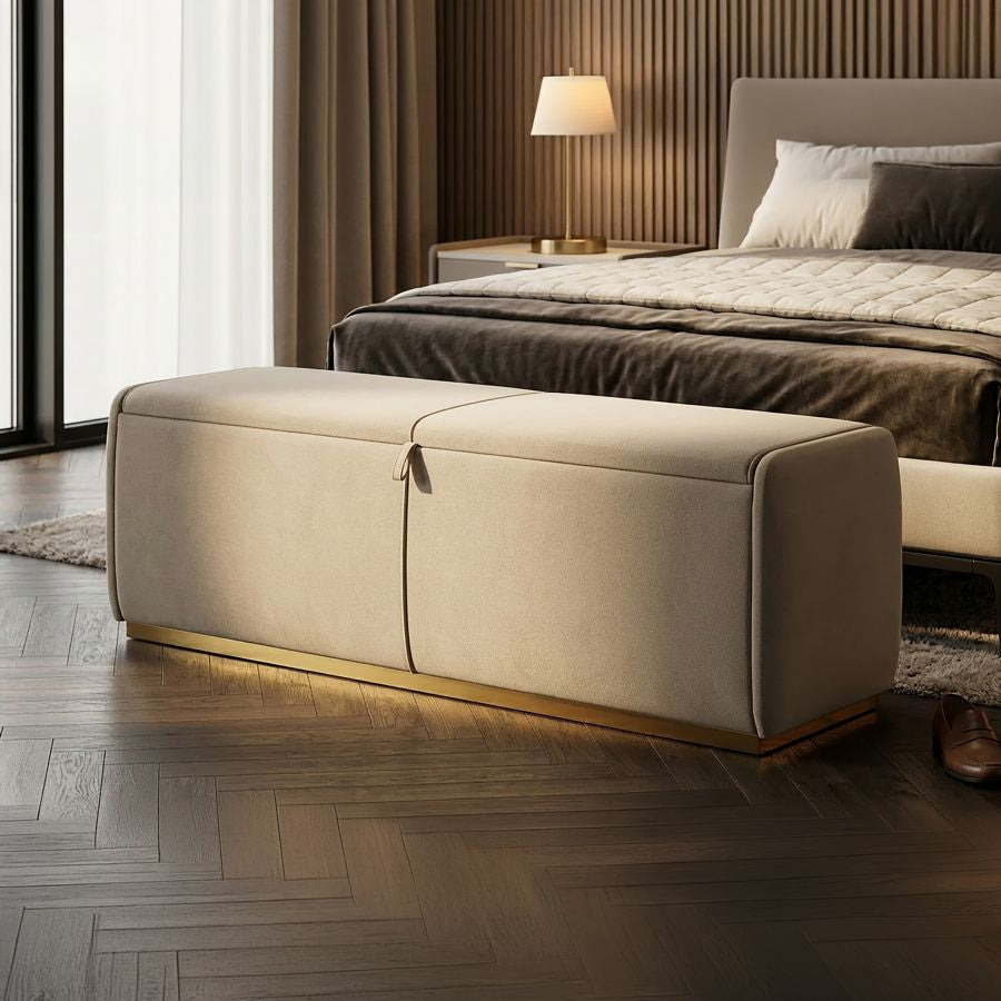Panca c/contenitore beauty cm 130x45x45