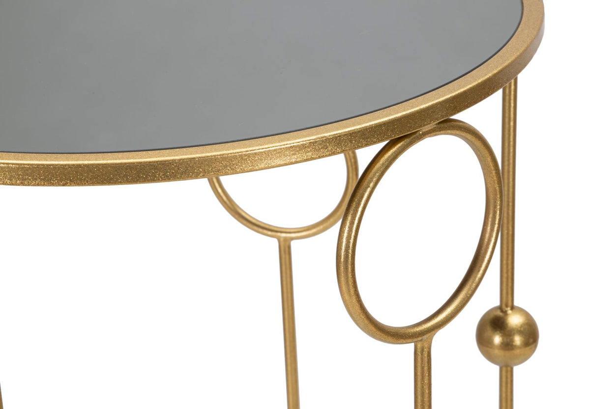 Mauro Ferretti Tavolinetto Cage Coppia Ø 50 x 100-40 x 80 cm