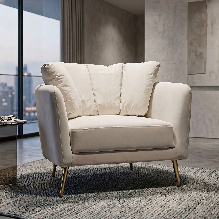 Mauro Ferretti Poltrona Kiev Crema 88 x 77 x 74 cm