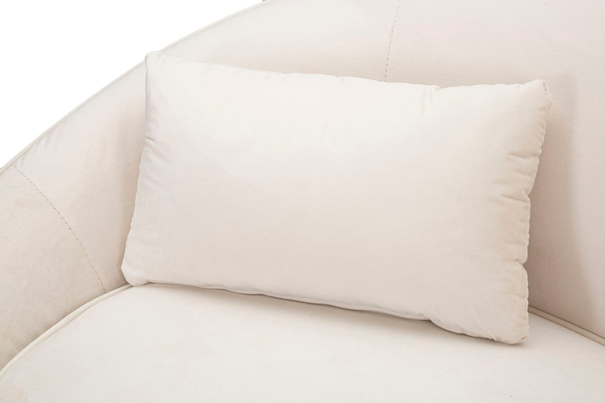 Mauro Ferretti Divanetto 2 Posti Oslo con Cuscini Crema 148 x 84 x 68 cm