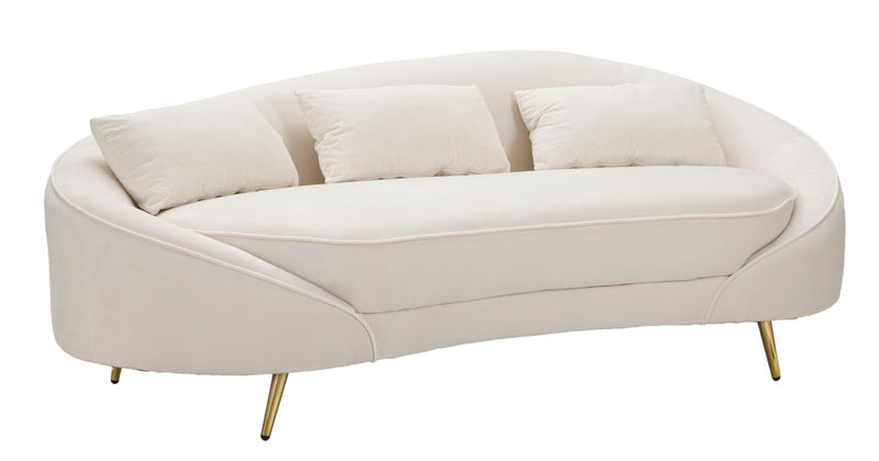 Mauro Ferretti Divano 3 Posti Oslo con Cuscini Crema 185 x 84 x 68 cm