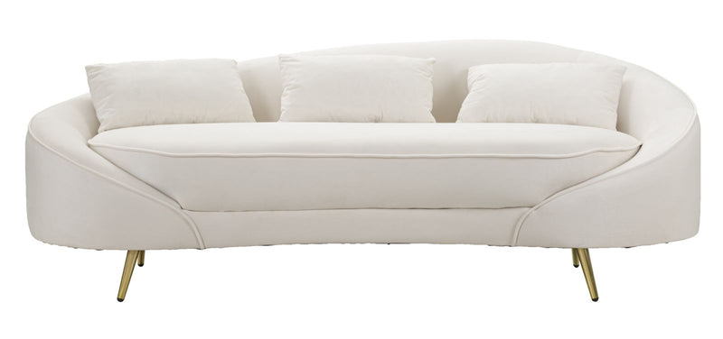 Mauro Ferretti Divano 3 Posti Oslo con Cuscini Crema 185 x 84 x 68 cm