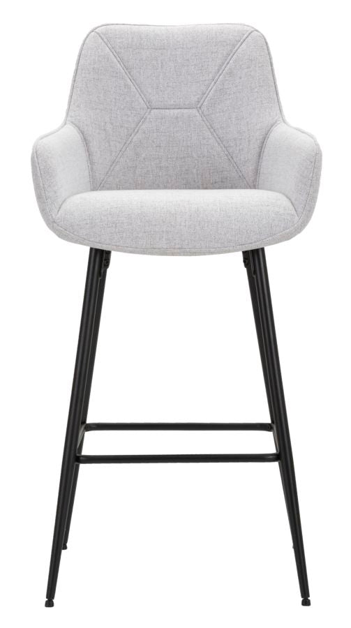 Mauro Ferretti Sgabello Bar Grigio Set 2 pz 55 x 55 x 109 cm