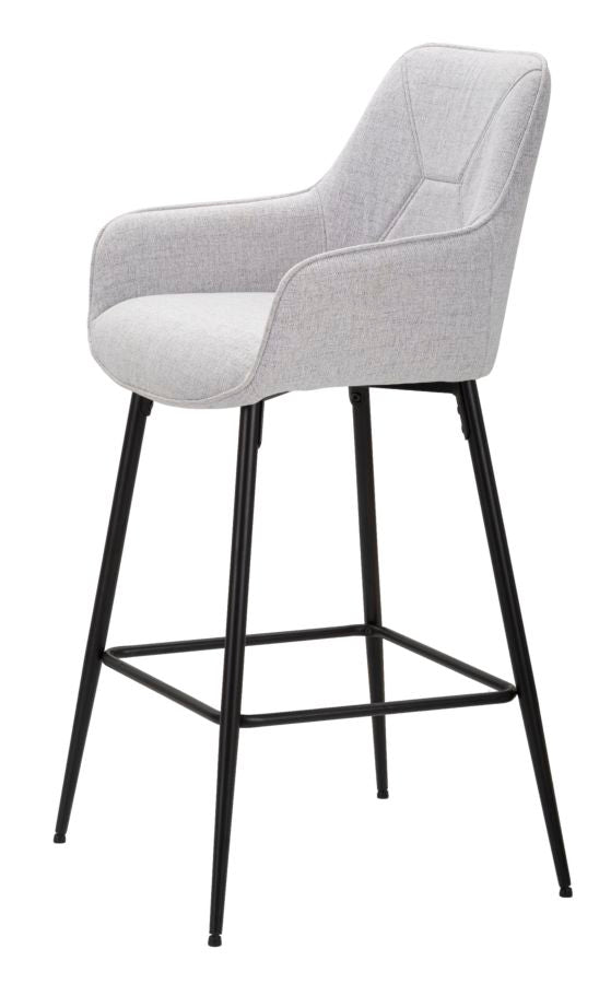 Mauro Ferretti Sgabello Bar Grigio Set 2 pz 55 x 55 x 109 cm