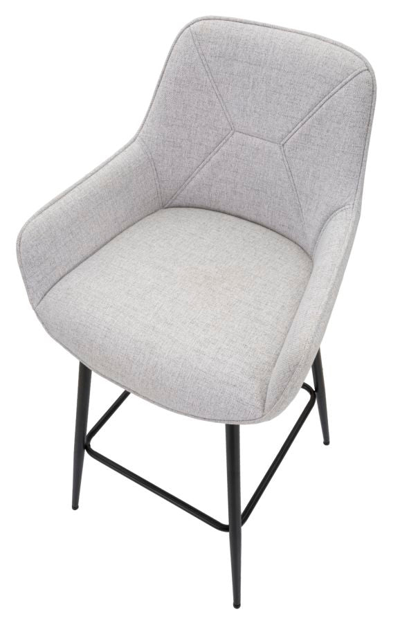 Mauro Ferretti Sgabello Bar Grigio Set 2 pz 55 x 55 x 109 cm