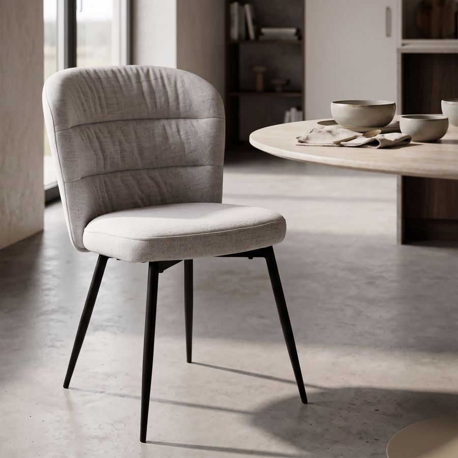 Mauro Ferretti Sedia Losanna Grigia Set 2 pz 58 x 60,5 x 85 cm