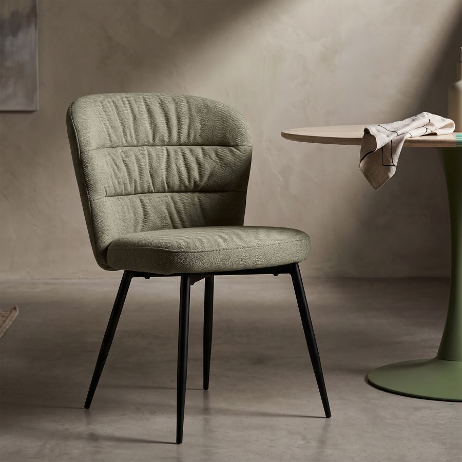 Mauro Ferretti Sedia Losanna Verde Set 2 pz 58 x 60,5 x 85 cm