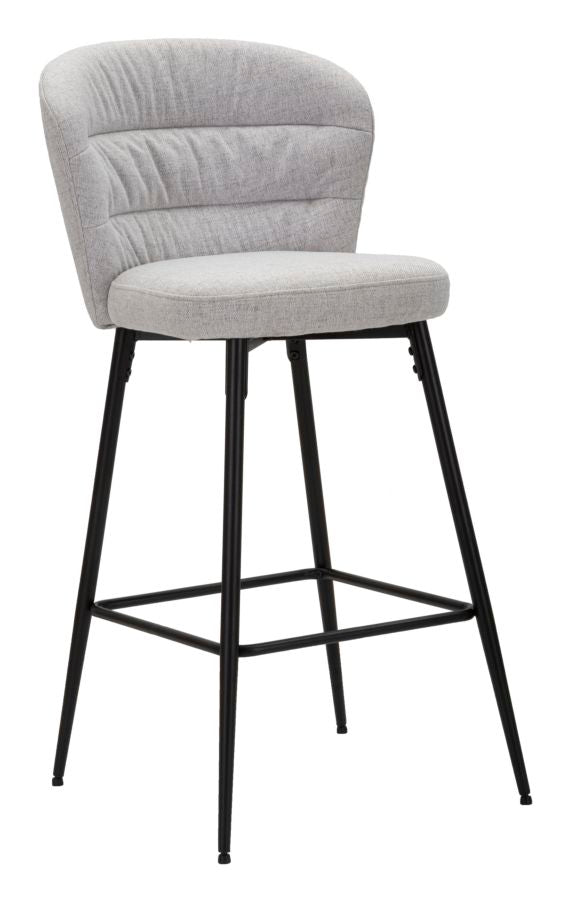 Mauro Ferretti Sgabello Bar Losanna Grigio Set 2 pz 52 x 59 x 108 cm