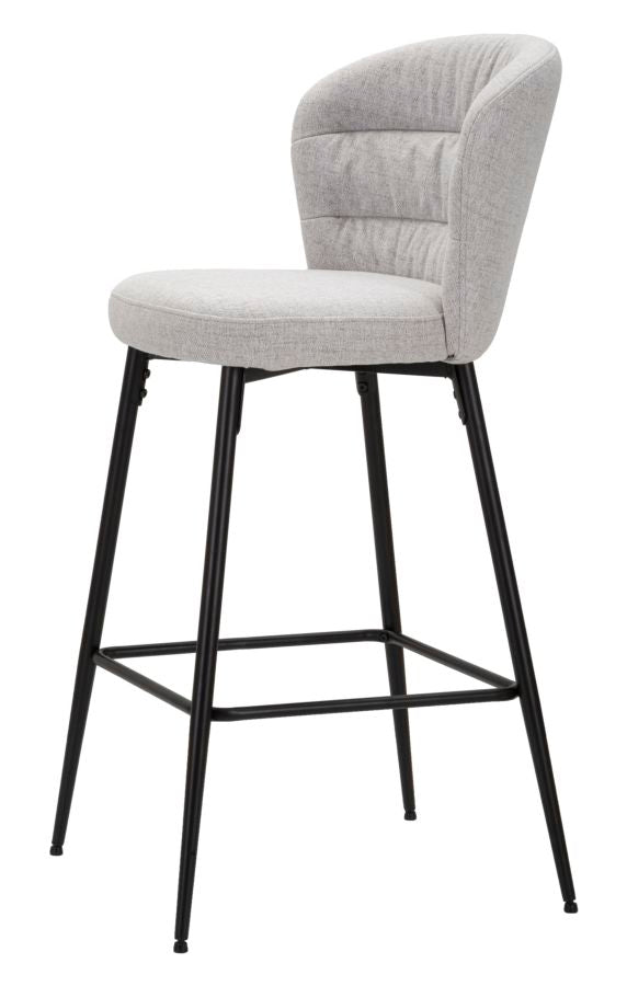Mauro Ferretti Sgabello Bar Losanna Grigio Set 2 pz 52 x 59 x 108 cm