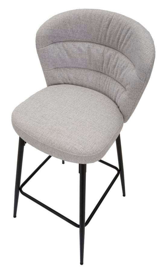 Mauro Ferretti Sgabello Bar Losanna Grigio Set 2 pz 52 x 59 x 108 cm
