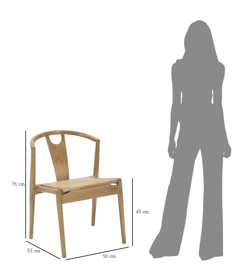 Mauro Ferretti Sedia Japan -b- Set 2 pz 56 x 53 x 76 cm