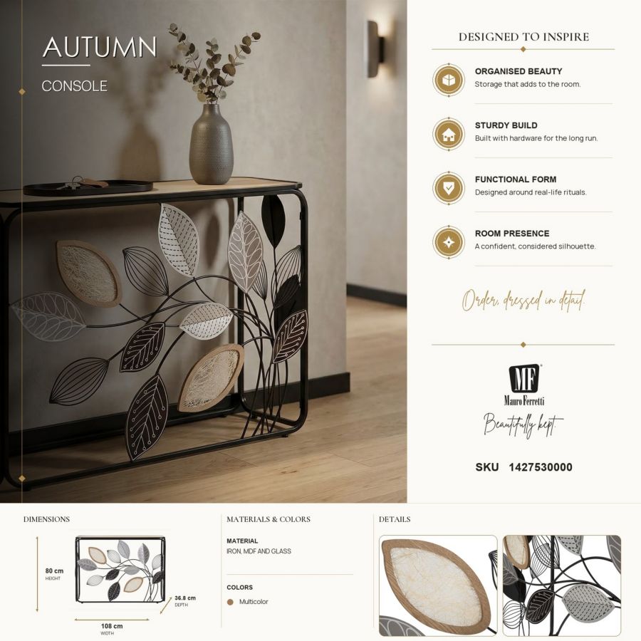 Mauro Ferretti Console Autumn 108 x 36,8 x 80 cm