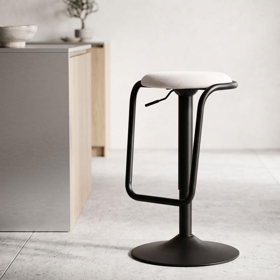 Mauro Ferretti Sgabello Bar Destiny Bianco Ø 41 x 61-83 cm