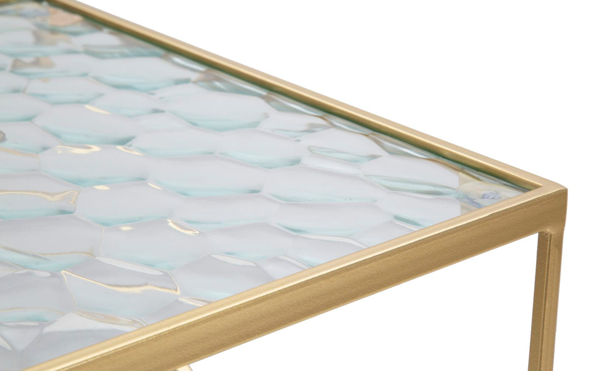 Mauro Ferretti Tavolinetti Glassy Coppia 31,5 x 31,5 x 68-28 x 28 x 64 cm