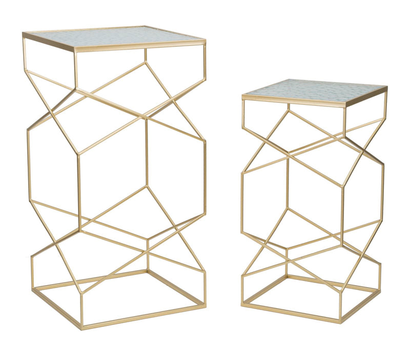 Mauro Ferretti Portatelefono Glassy Coppia 50 x 50 x 100-40 x 40 x 80 cm