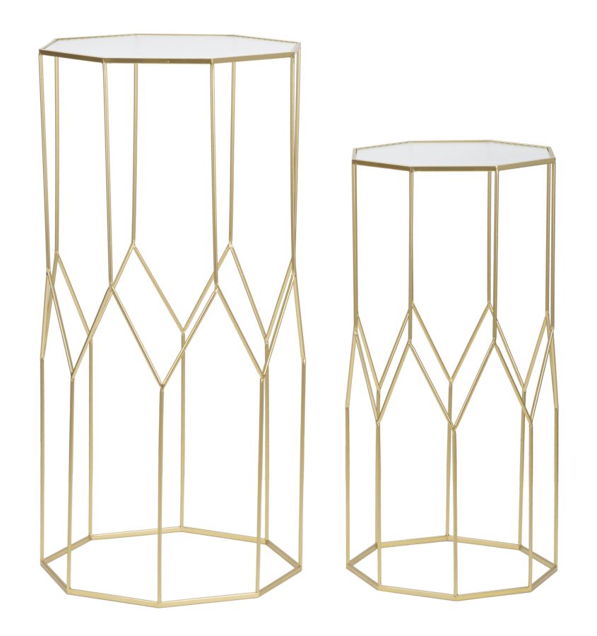 Mauro Ferretti Portatelefono New Glass Coppia 50 x 46 x 100-40 x 37 x 80 cm