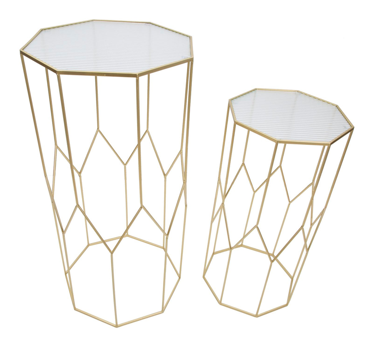 Mauro Ferretti Portatelefono New Glass Coppia 50 x 46 x 100-40 x 37 x 80 cm