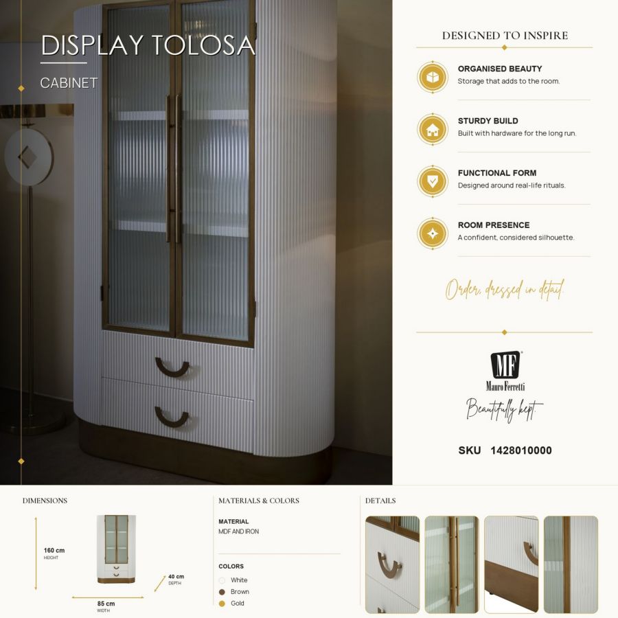 Vetrinetta tolosa cm 85x40x160