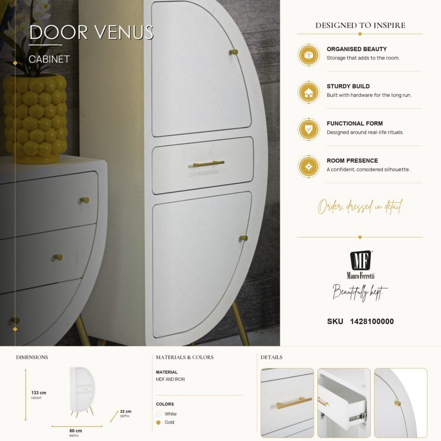 Mobiletto 2 ante venus cm 60x32x133