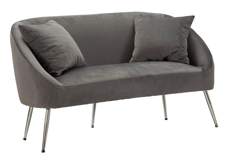 Divanetto silvery c/cuscini cm 137x69x79