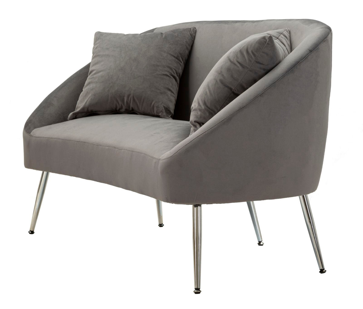 Divanetto silvery c/cuscini cm 137x69x79