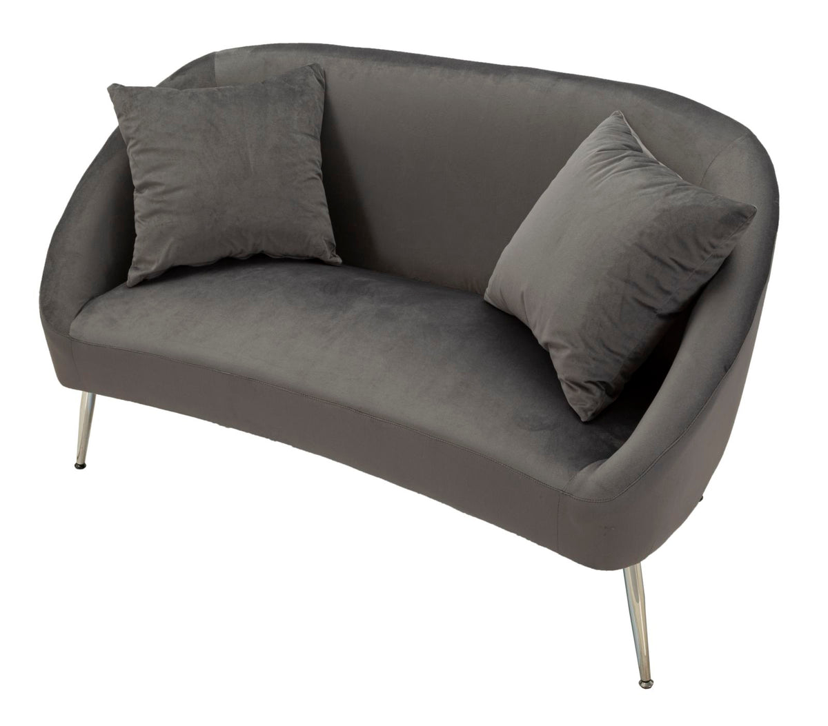 Divanetto silvery c/cuscini cm 137x69x79