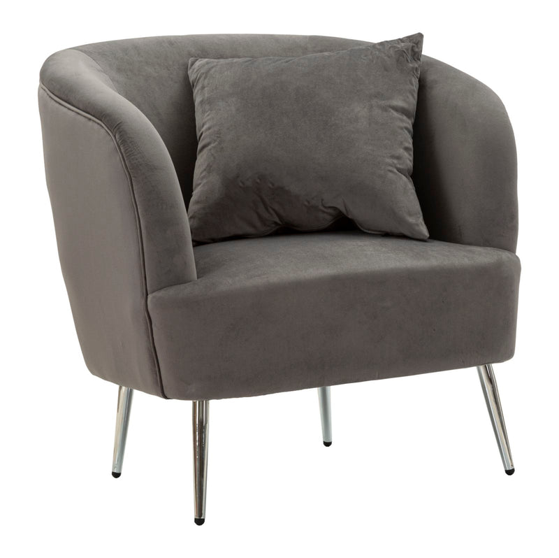Poltrona silvery c/cuscino cm 73x66x78