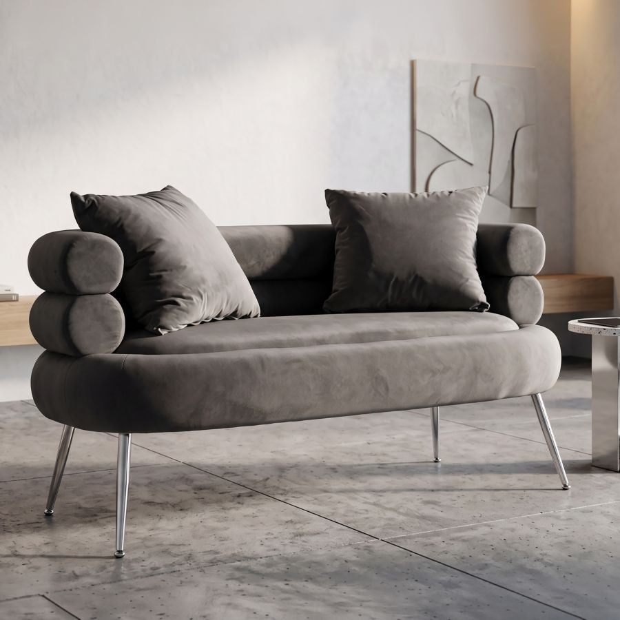 Divanetto silvery plus c/cuscini cm 133x68x69
