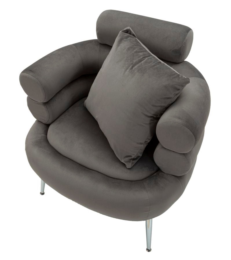 Poltrona silvery plus c/cusino cm 78x68x85