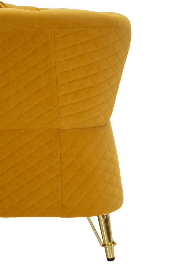 Divano emy senape c/cuscini cm 162x83x76