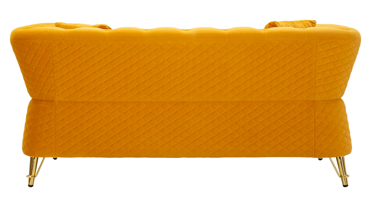 Divano emy senape c/cuscini cm 162x83x76