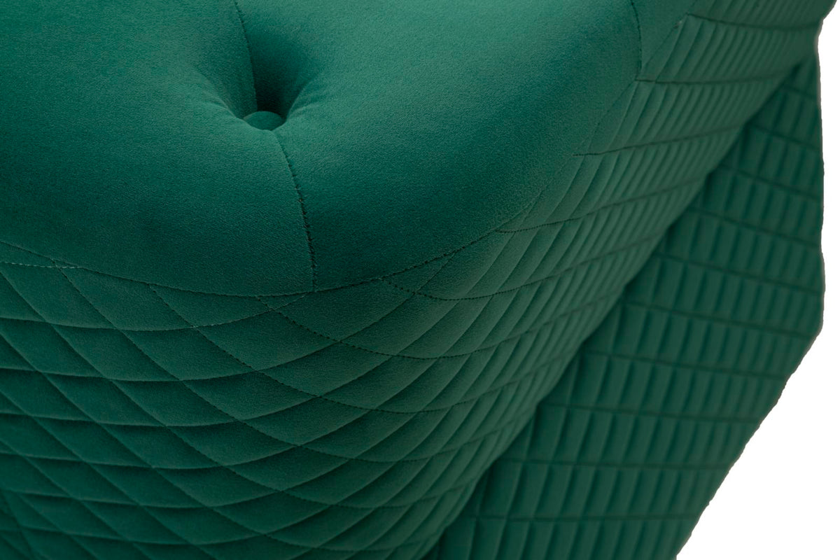 Divano emy verde c/cuscini cm 162x83x76