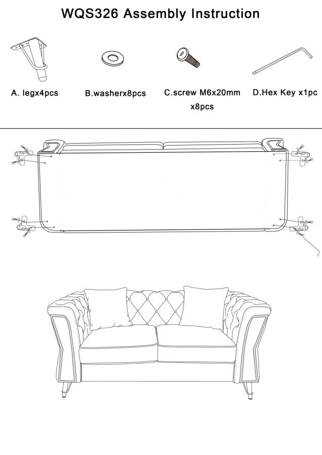 Divano emy verde c/cuscini cm 162x83x76