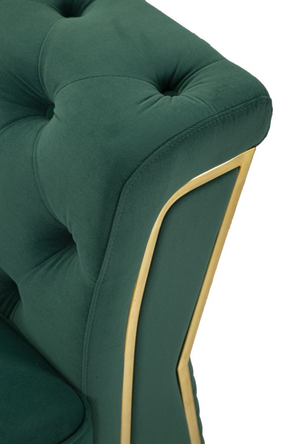 Divano emy verde c/cuscini cm 162x83x76
