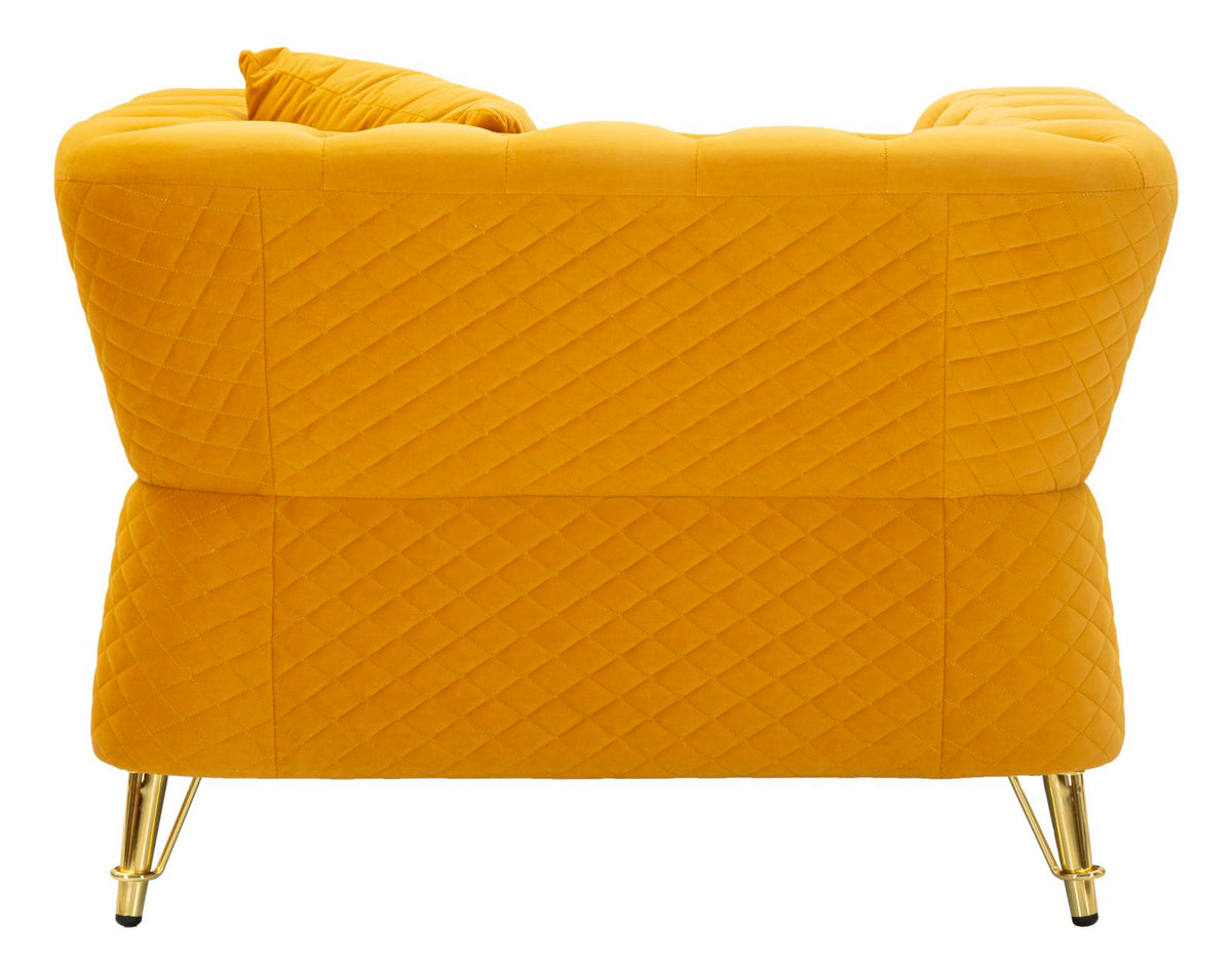 Poltrona emy senape c/cuscino cm 104x83x76