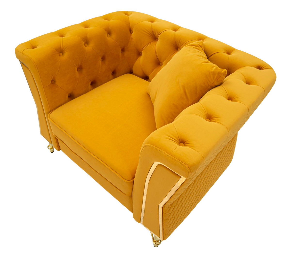 Poltrona emy senape c/cuscino cm 104x83x76