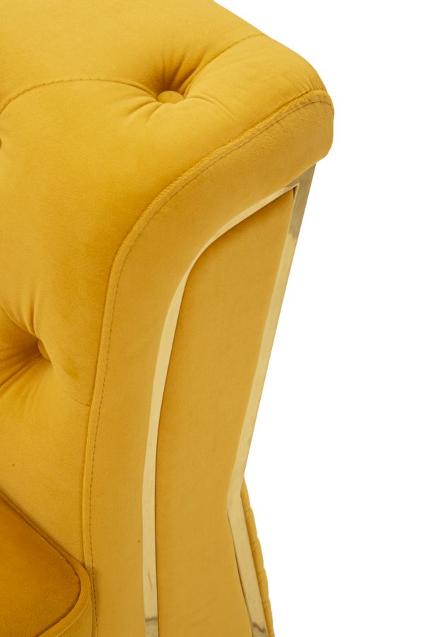 Poltrona emy senape c/cuscino cm 104x83x76