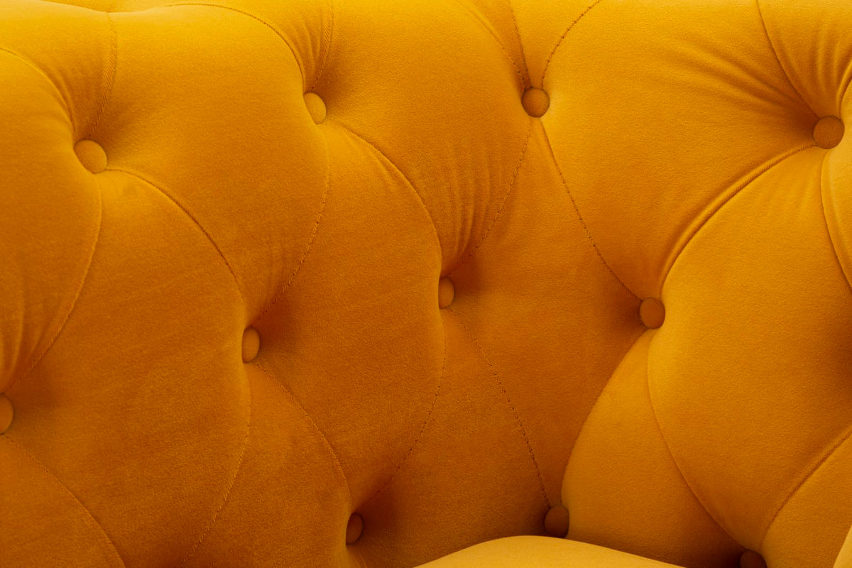 Poltrona emy senape c/cuscino cm 104x83x76