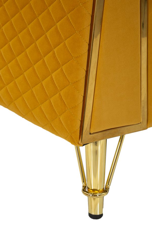 Poltrona emy senape c/cuscino cm 104x83x76