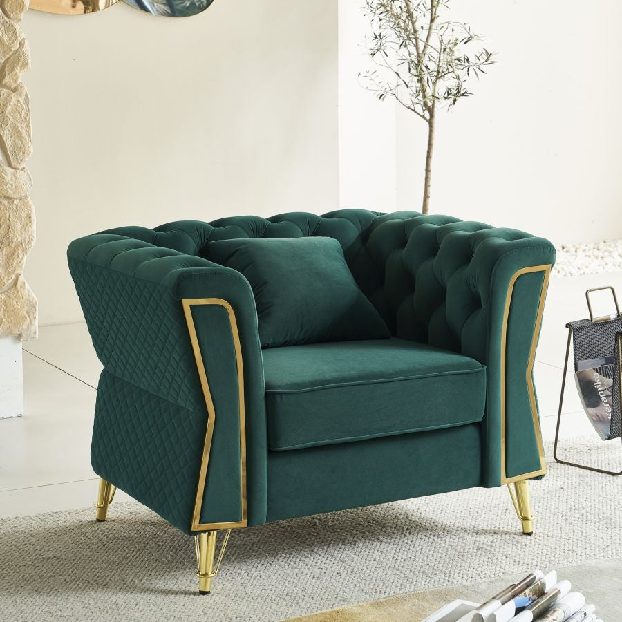 Poltrona emy verde c/cuscino cm 104x83x76