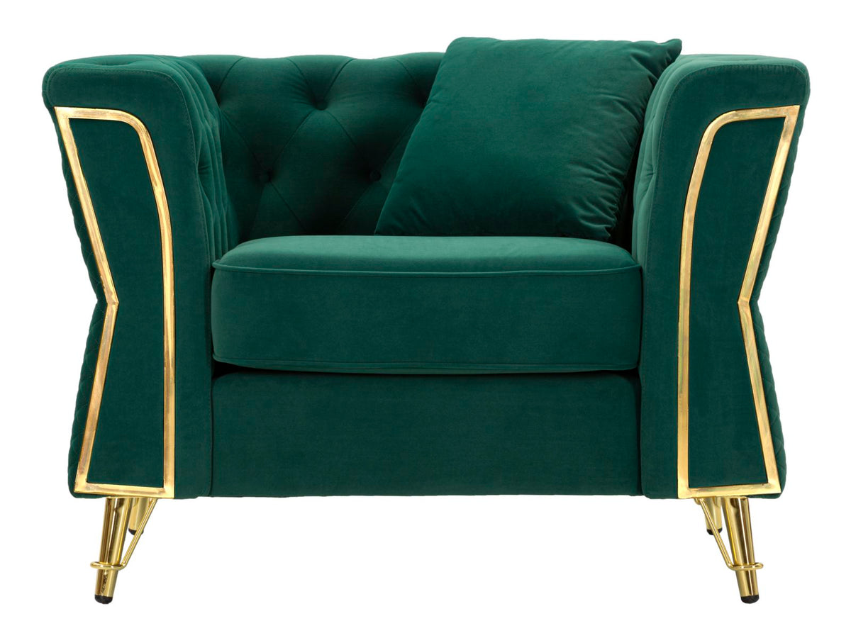 Poltrona emy verde c/cuscino cm 104x83x76