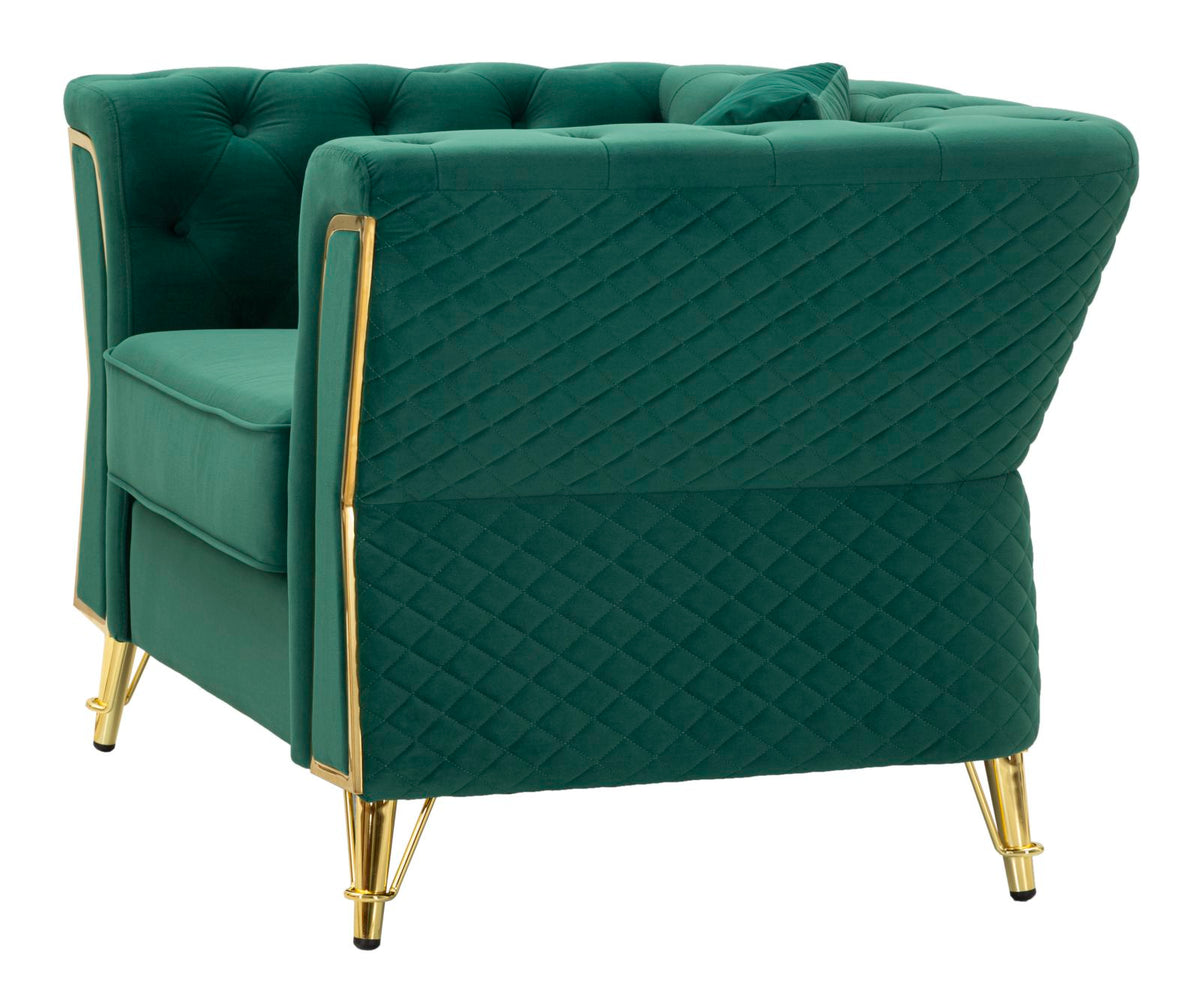 Poltrona emy verde c/cuscino cm 104x83x76